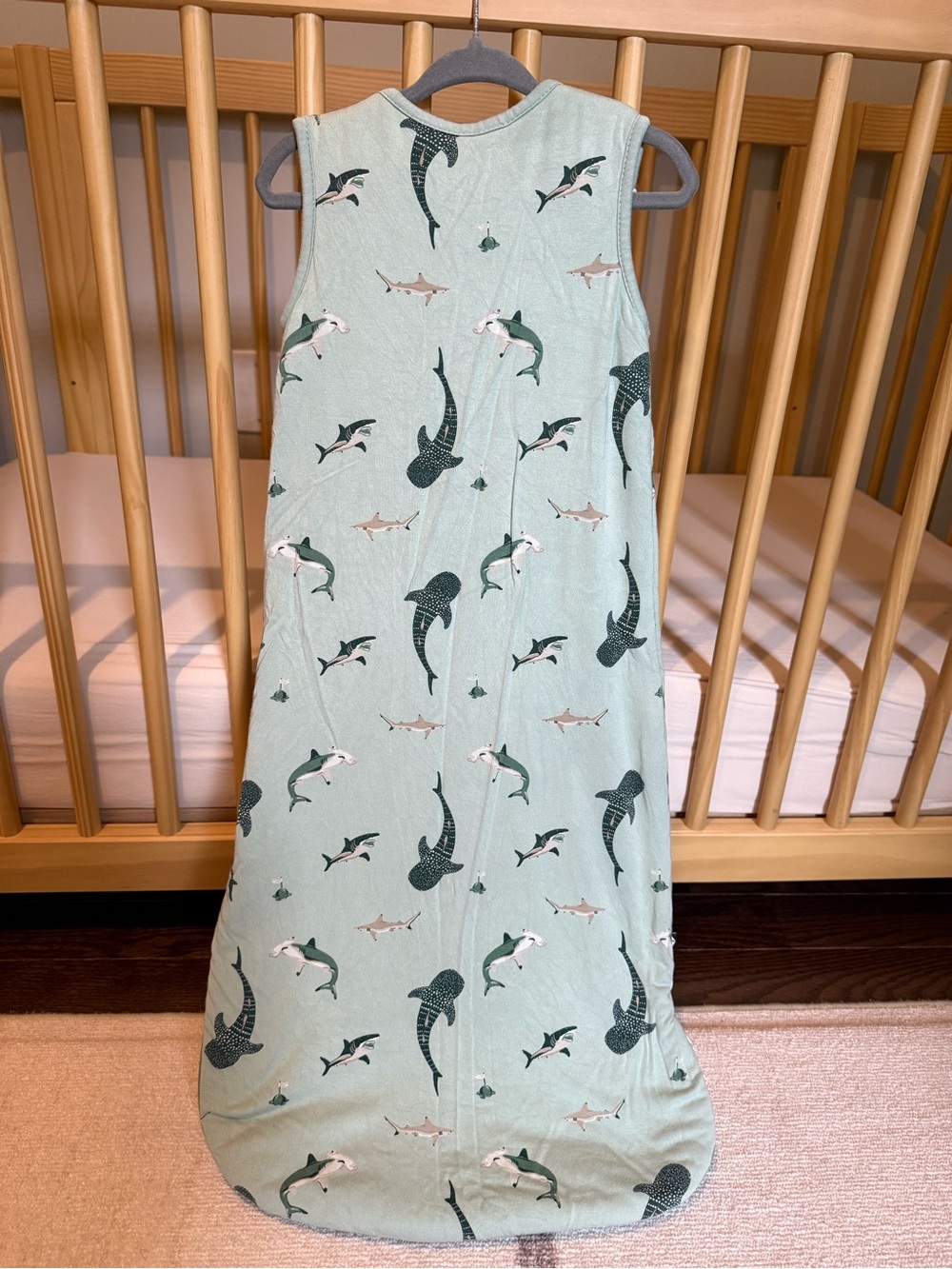 Kyte Baby Sage Shark Bamboo Sleep Bag 1.0 TOG (Medium 6-18M, EUC) - Picture 5 of 5